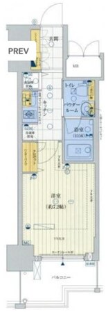 レジュールアッシュ難波LUXEの物件間取画像